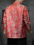 Pavilions Retro Jacquard Tang Suit Jackets for Male