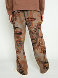 Men's Cool Abstract Face Art Printing Pants