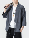 yogachicshops Casual Loose Comfy Kimono Shirts for Men