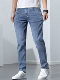 Korean Style Stretch Modern Slim Fit Men's Jeans