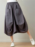 Women's Beautiful Linen Bloomer Skirts with Big Pockets