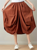 Women's Beautiful Linen Bloomer Skirts with Big Pockets