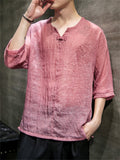 Thin Round Neck Solid Color Half Sleeve T-Shirts