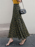 New Arrival Chiffon Floral Medium Long Skirts