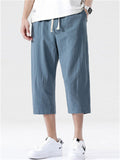 Cotton Linen Fashion Simple Straight Leg Men's Pants