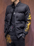 yogachicshops Ancient Chinese Dragon Printed Winter Coat