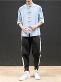 Men's Fashion Streetwear Summer Linen Sets