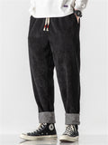 Fashion Cozy Rolled Edge Corduroy Pants for Men