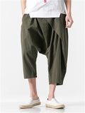 Men's Cozy Stylish Irregular Cropped Cotton Pants