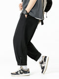 Boys Casual Cargo Loose Solid Color Pants