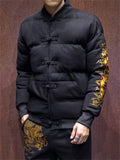 yogachicshops Ancient Chinese Dragon Printed Winter Coat