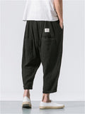 Men's Loose Comfort Linen Cropped Pants