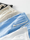 Linen Casual Drawstring Straight Leg Pants