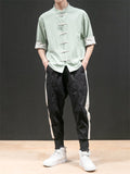 Men's Fashion Streetwear Summer Linen Sets