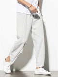 Casual Comfy Striped Linen Pants for Men