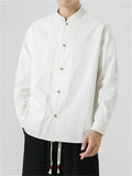 Chinese Style Men's Solid Tang Suit Shirt