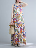 Women's Beautiful Sleeveless Floal Printed Dress