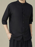 yogachicshops Casual Button Up Cotton Linen Shirts