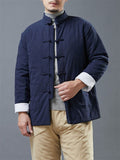 Fashionable Short Type Solid Cotton Men's Coats