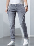 Korean Style Stretch Modern Slim Fit Men's Jeans