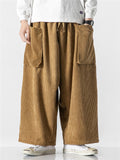 yogachicshops Casual Corduroy Straight Wide Leg Pants