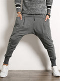 Men's Ankle-tied Lace Up Causal Pants with Big Pockets