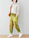 Women's Ethnic Floral Antique Finish Jeans