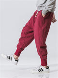 Men's Comfort Drawstring Banded Ankle Linen Pants