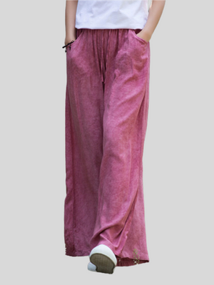 Women's Silk Soft Comfy Silk Floor-Length Pants