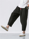 Men's Loose Comfort Linen Cropped Pants