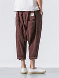 Men's Loose Comfort Linen Cropped Pants