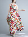 Women's Beautiful Sleeveless Floal Printed Dress