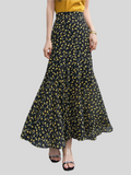 New Arrival Chiffon Floral Medium Long Skirts