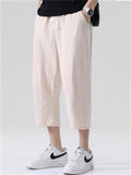 Cotton Linen Fashion Simple Straight Leg Men's Pants