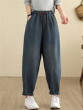 Women's Personalized Spliced Denim Pants