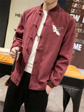 Spring Style Simple Crane Cool Men's Jackets