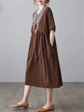 Women's Vintage Cotton Linen Dresses