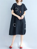 Women's Cozy Cotton Linen Midi Dress for Summer