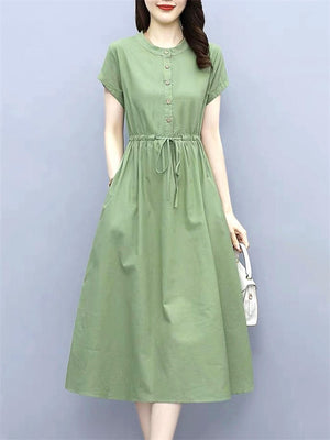 Women's Stylish Cotton Linen Dresses for Summer