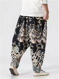 Dragons Printed Loose Bloomers For Men