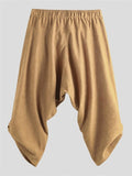 Men's Calf Length Linen Harem Pants