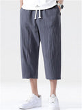 Cotton Linen Fashion Simple Straight Leg Men's Pants