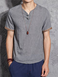 Loose Simple Cotton Linen Shirts