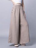 Women's High Waisted  Wide Leg Linen Palazzo Pants