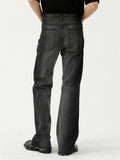 Black Gray Fit Slim Floor-Length Jeans For Men