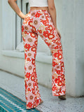 Women's Sexy Floral Flared Pants for Summer