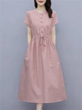 Women's Stylish Cotton Linen Dresses for Summer