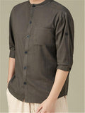 yogachicshops Casual Button Up Cotton Linen Shirts