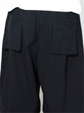 Drawstring Loose Fashion Pants With Pockets