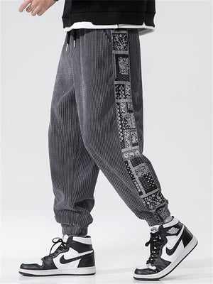 Fashion Corduroy Casual Elastic Male Pants